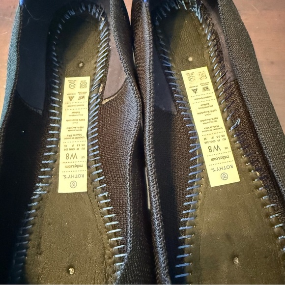Rothy's The Point Black Flat Ballet Shoes Size 8 Missing Insoles - Picture 4 of 8